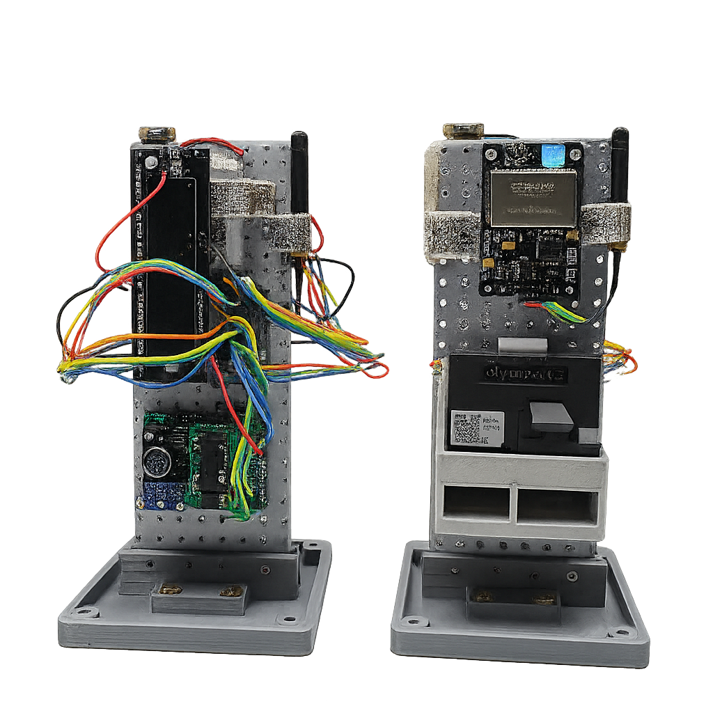 First PEDA prototype with cables
